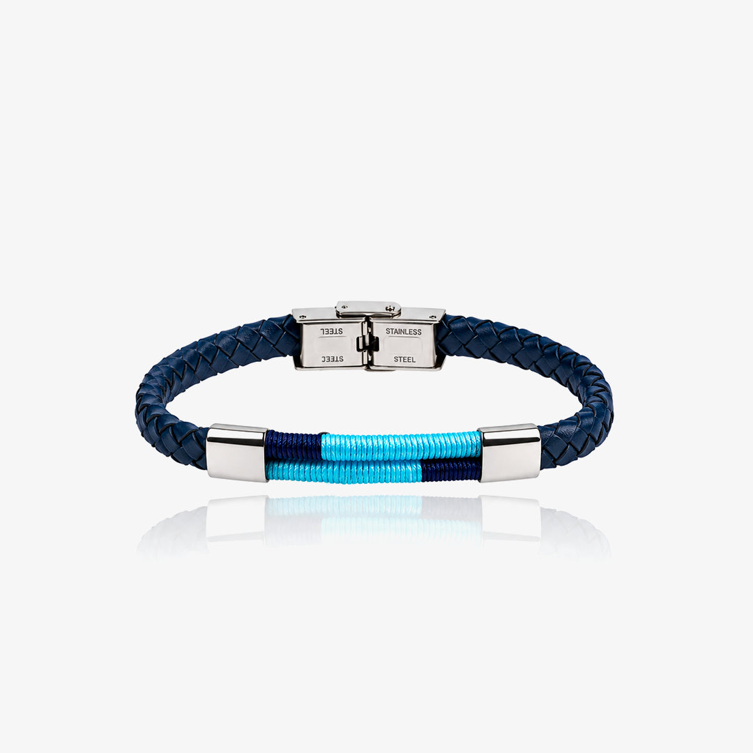 Pulsera Acero Cuero