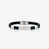 Steel Leather Bracelet