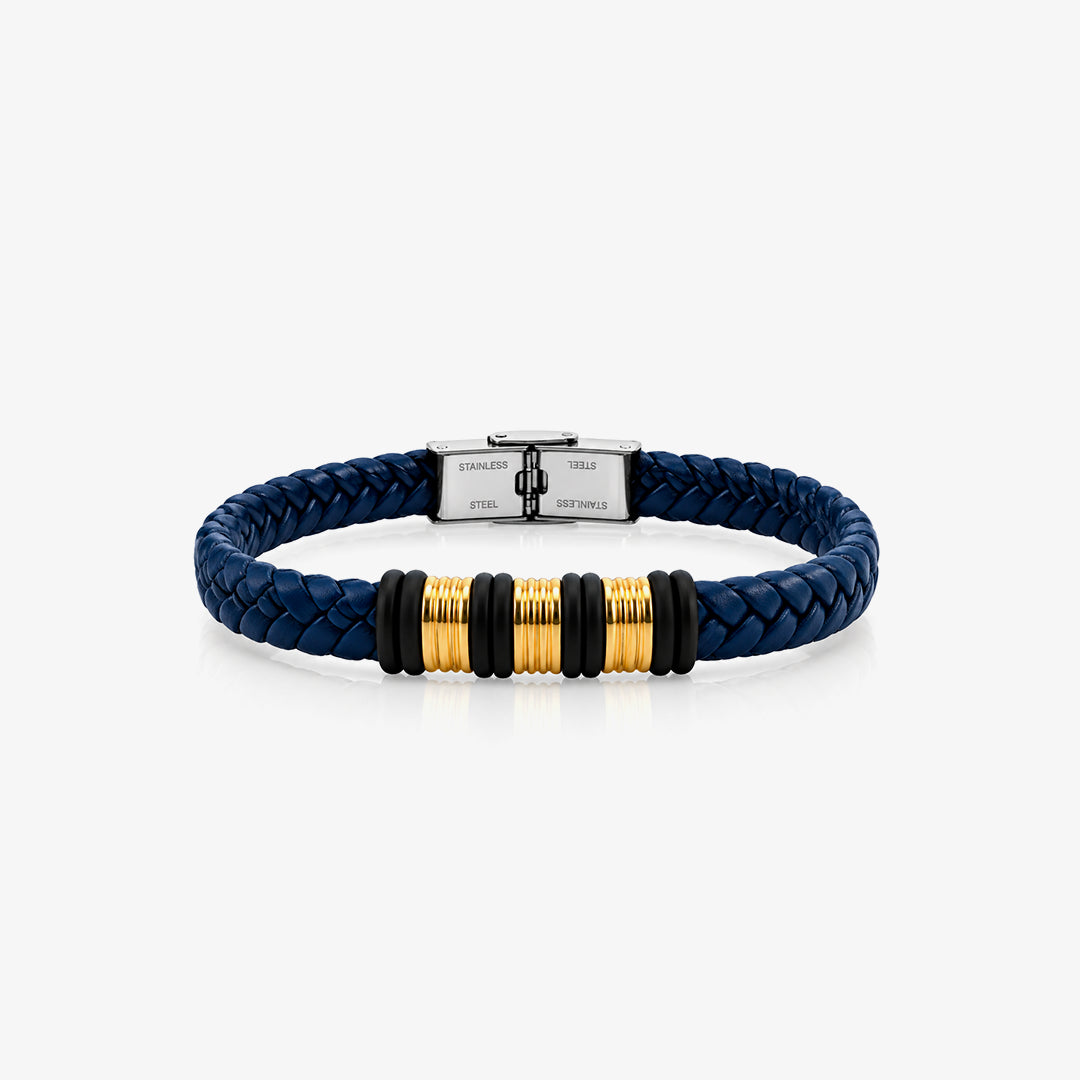 Pulsera Dorado y cuero