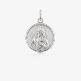 Medalla Escapulario liso Plata