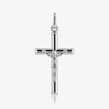 Sterling Silver Cross Christ Tube