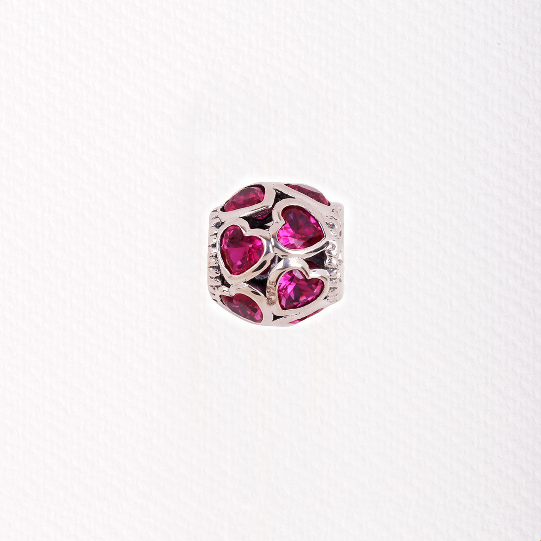 Heart ball bead