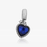 Sapphire heart charm