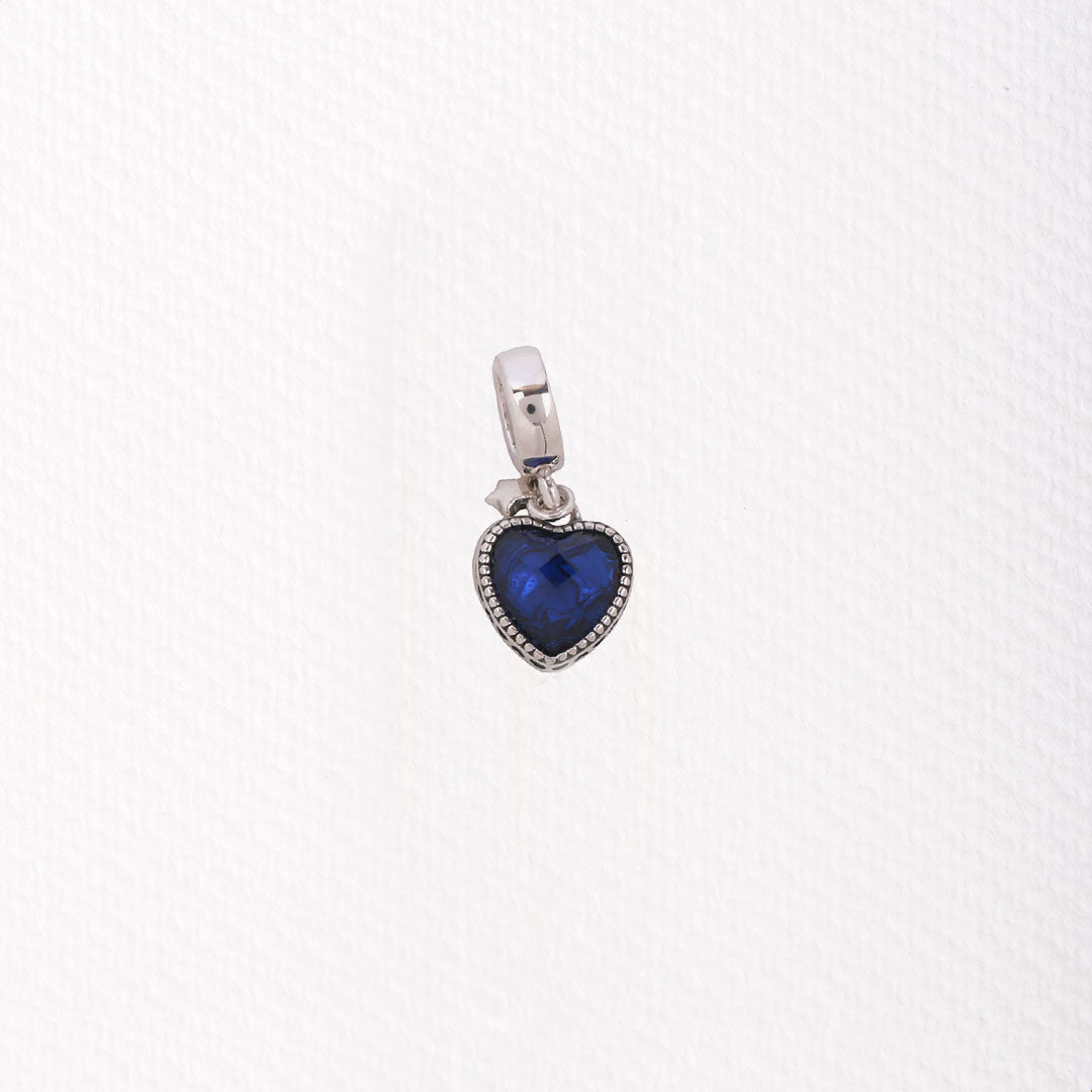 Sapphire heart charm