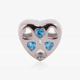 Heart stone bead