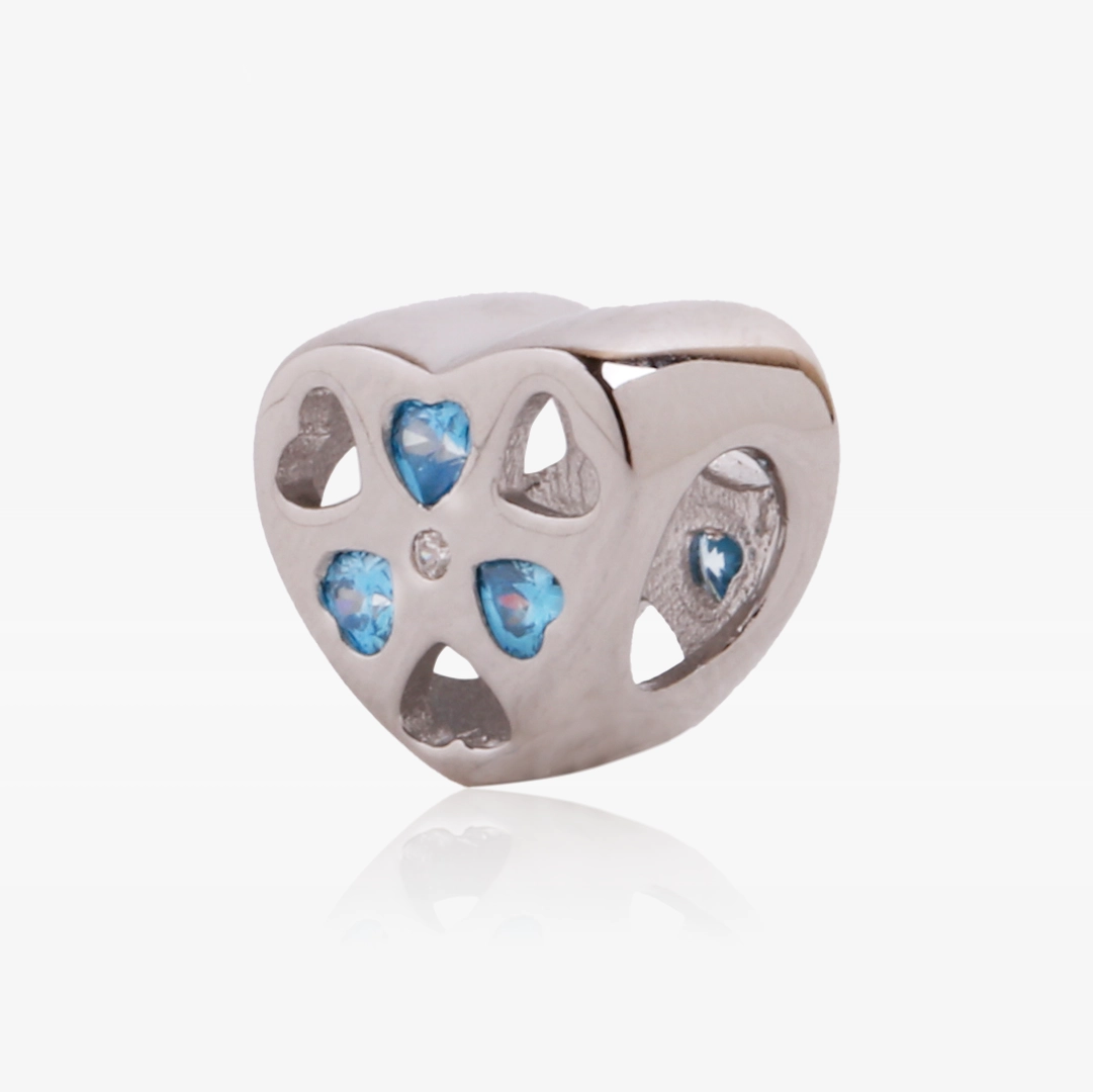 Heart stone bead