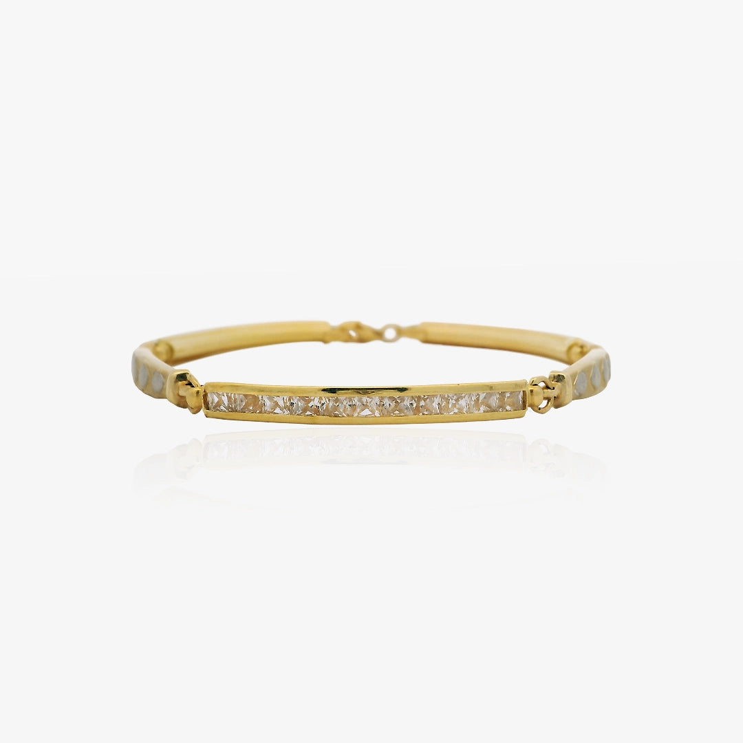 PULSERA BICOLOR ROMBOS