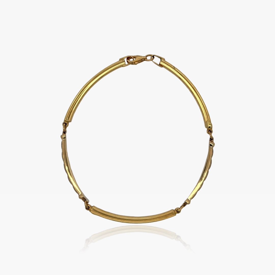PULSERA BICOLOR ROMBOS