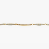 PULSERA BICOLOR ROMBOS