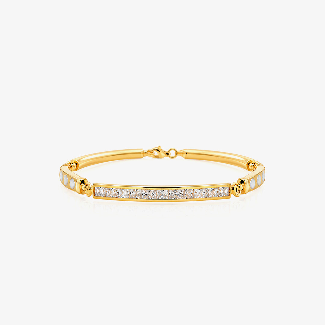 PULSERA BICOLOR ROMBOS