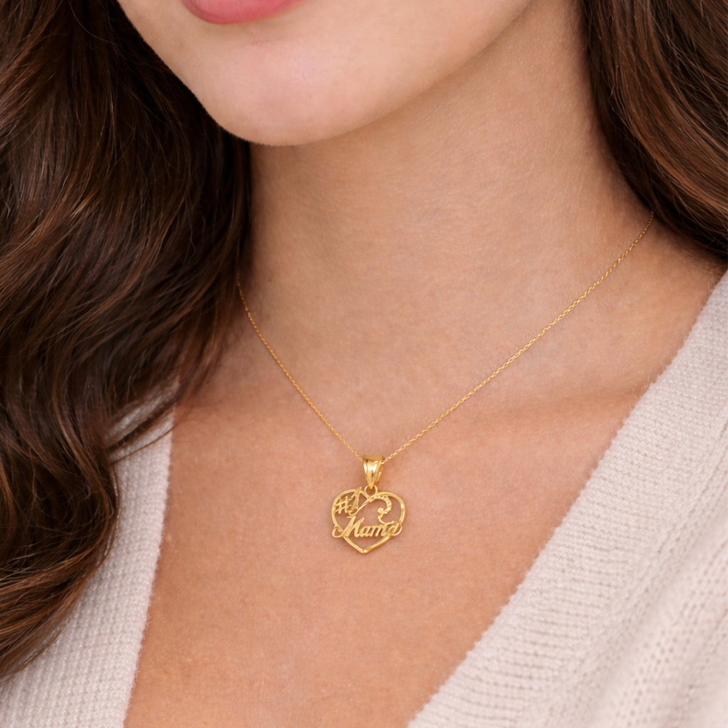Two-tone mama pendant