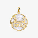 Round mother-of-pearl pendant