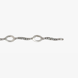 Gold Bracelet Stone Eyelet Wavy Link Ob 19 Cm