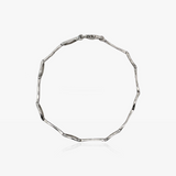 Gold Bracelet Stone Eyelet Wavy Link Ob 19 Cm