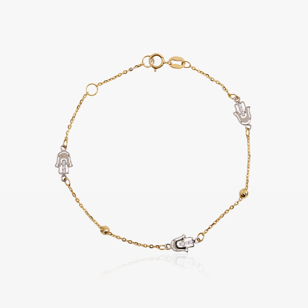 Pulsera MANO FÁTIMA bicolor