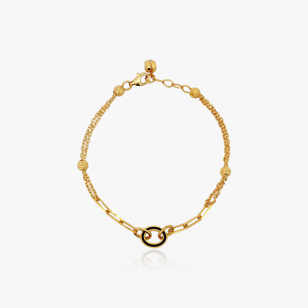 Pulsera Esmalte Azul Oval