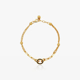 Pulsera Esmalte Azul Oval