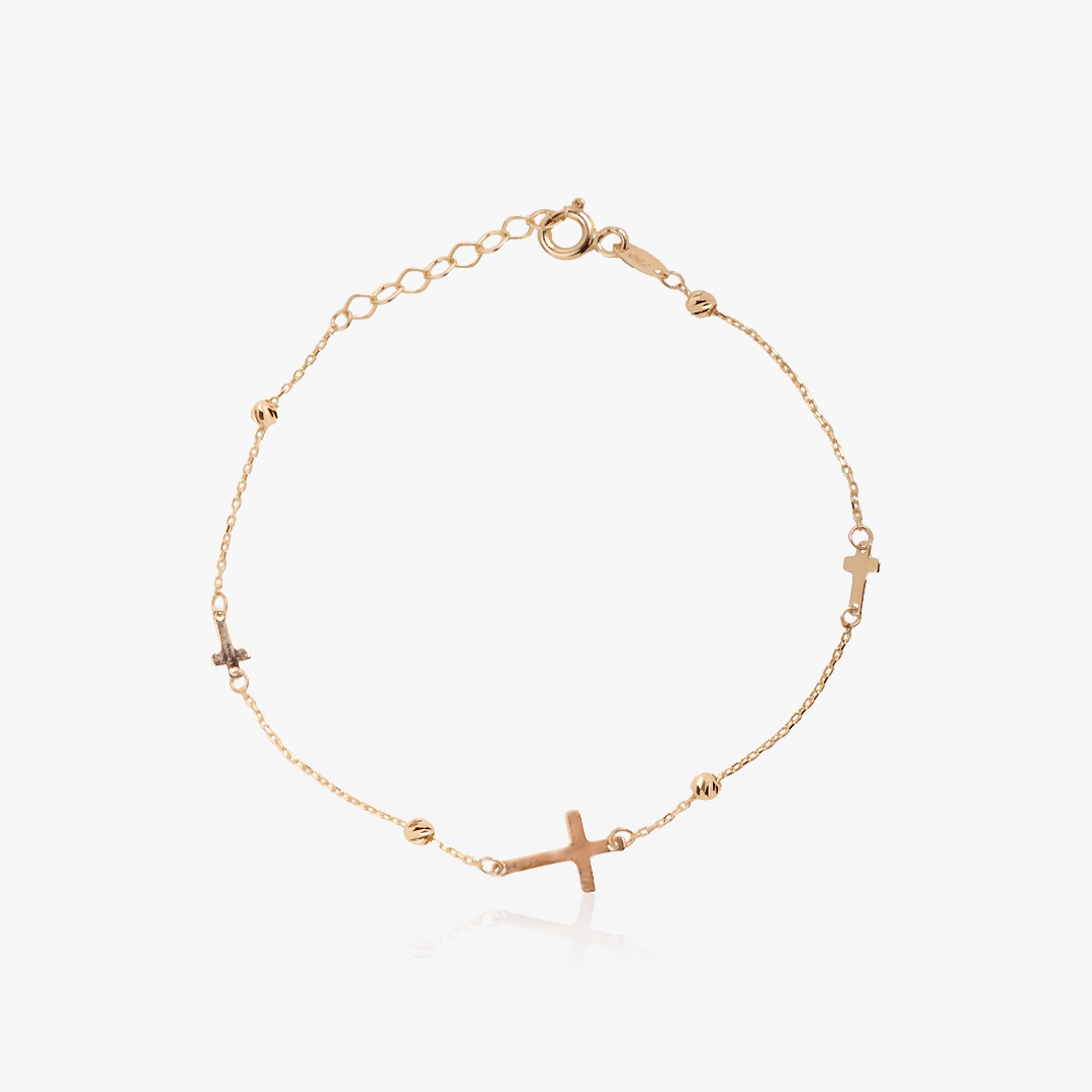 Pulsera Cruces Bolas