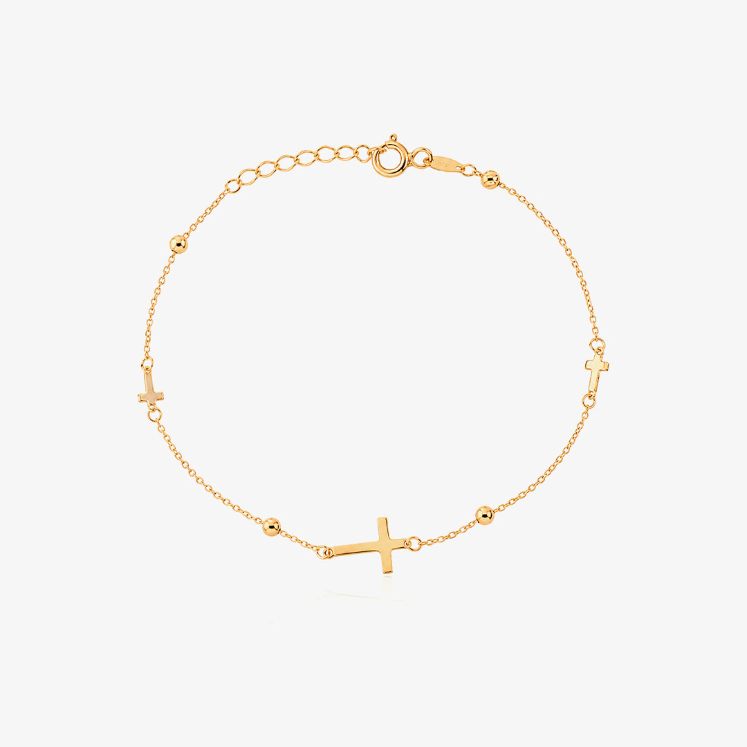 Pulsera Cruces Bolas