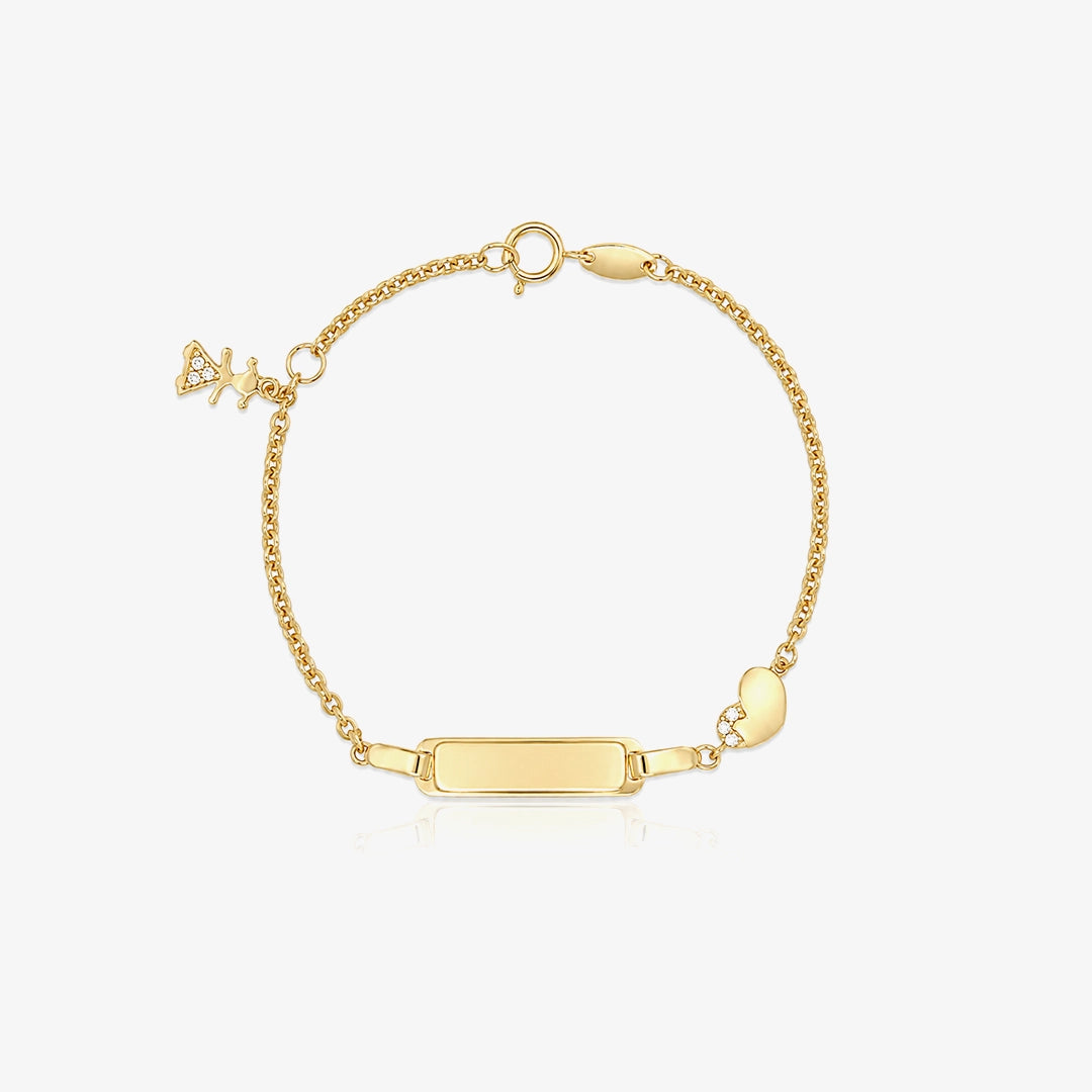Baby Girl and Heart Bracelet