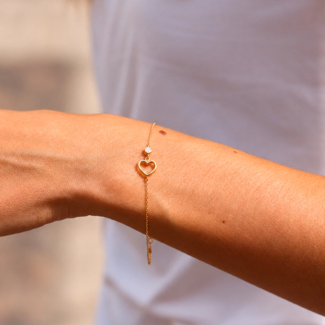 YOU AND ME heart bracelet