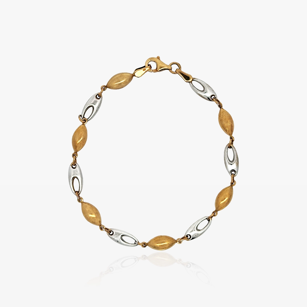 Pulsera Bicolor Ovales