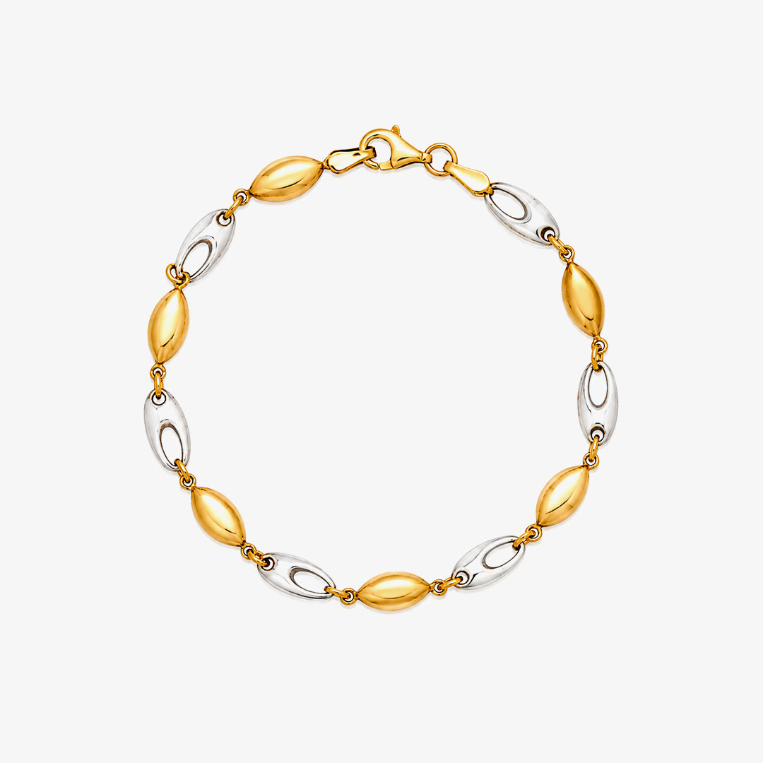 Two-Tone Oval Bracelet