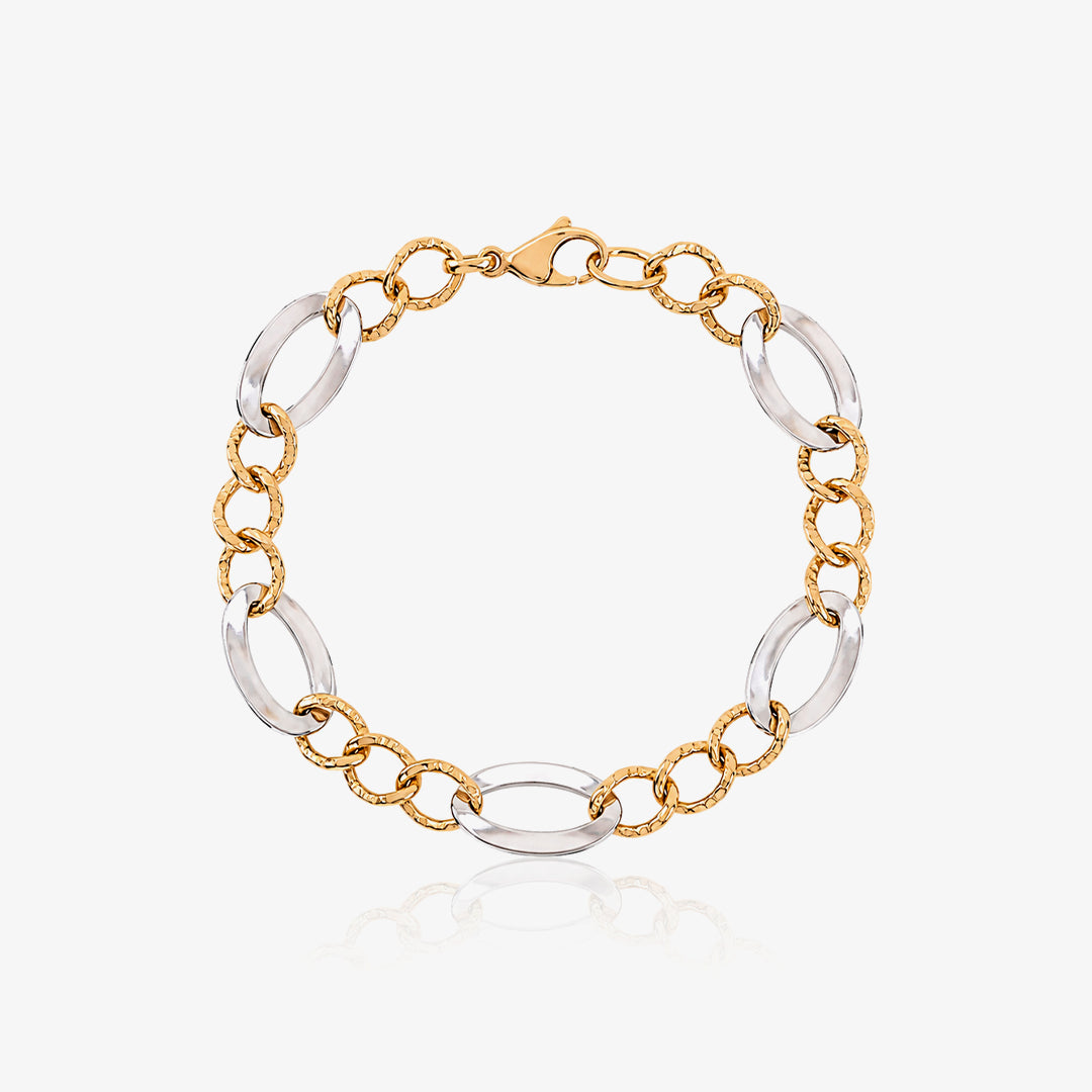 Pulsera ovales bicolor