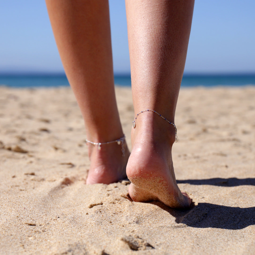 BLUE HEART anklet