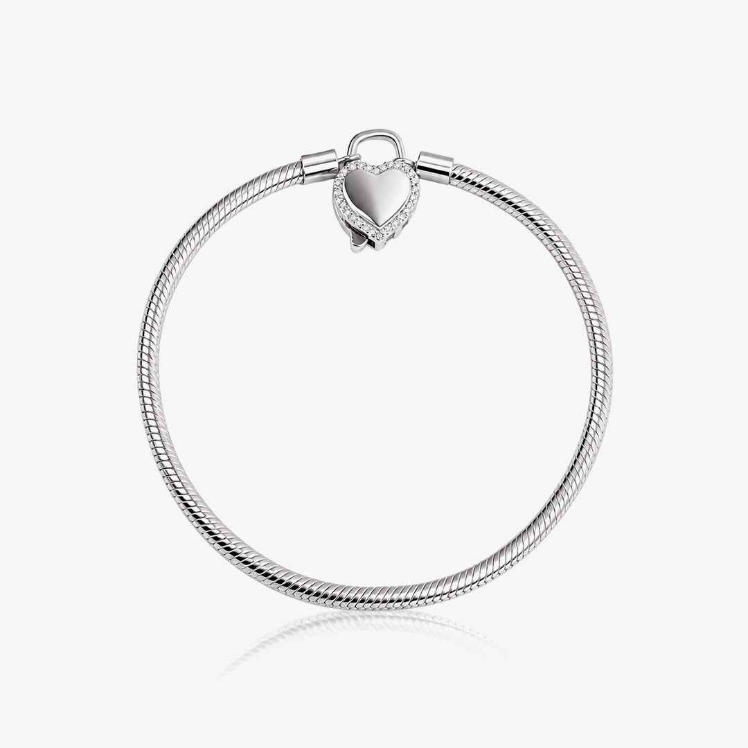 Heart Zirconia Bead Bracelet