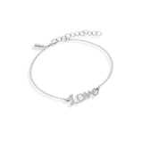 Pulsera Plata Lisa Carlota Love 17 Cm