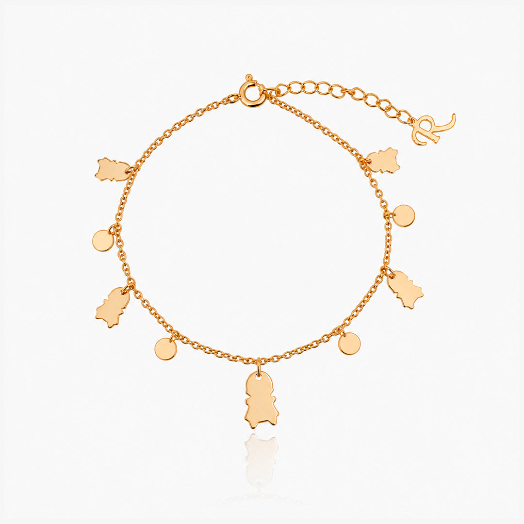 Carlota Discs Bracelet 9 Charms