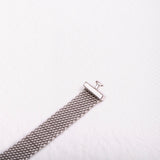 Plain Silver Mirror Bracelet Square Clasp 18 cm