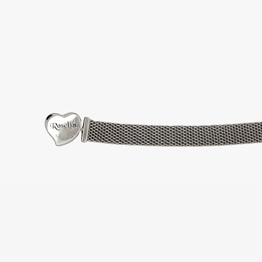 Mirror Heart Bead Bracelet