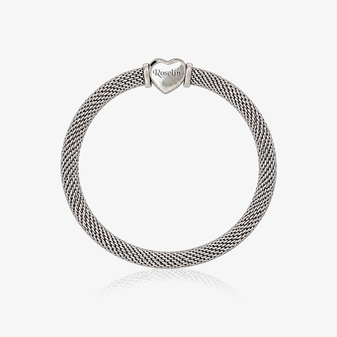 Mirror Heart Bead Bracelet