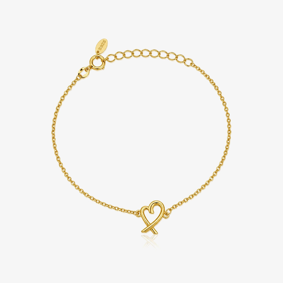 Pulsera Corazón Cruzado