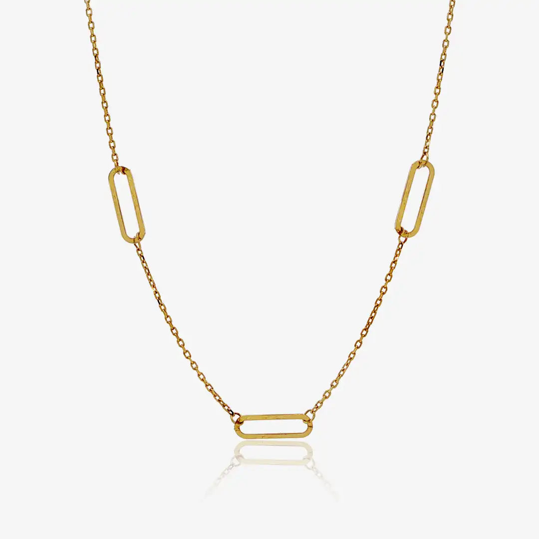 Interspersed Link Necklace