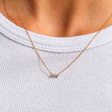 Triple stone necklace