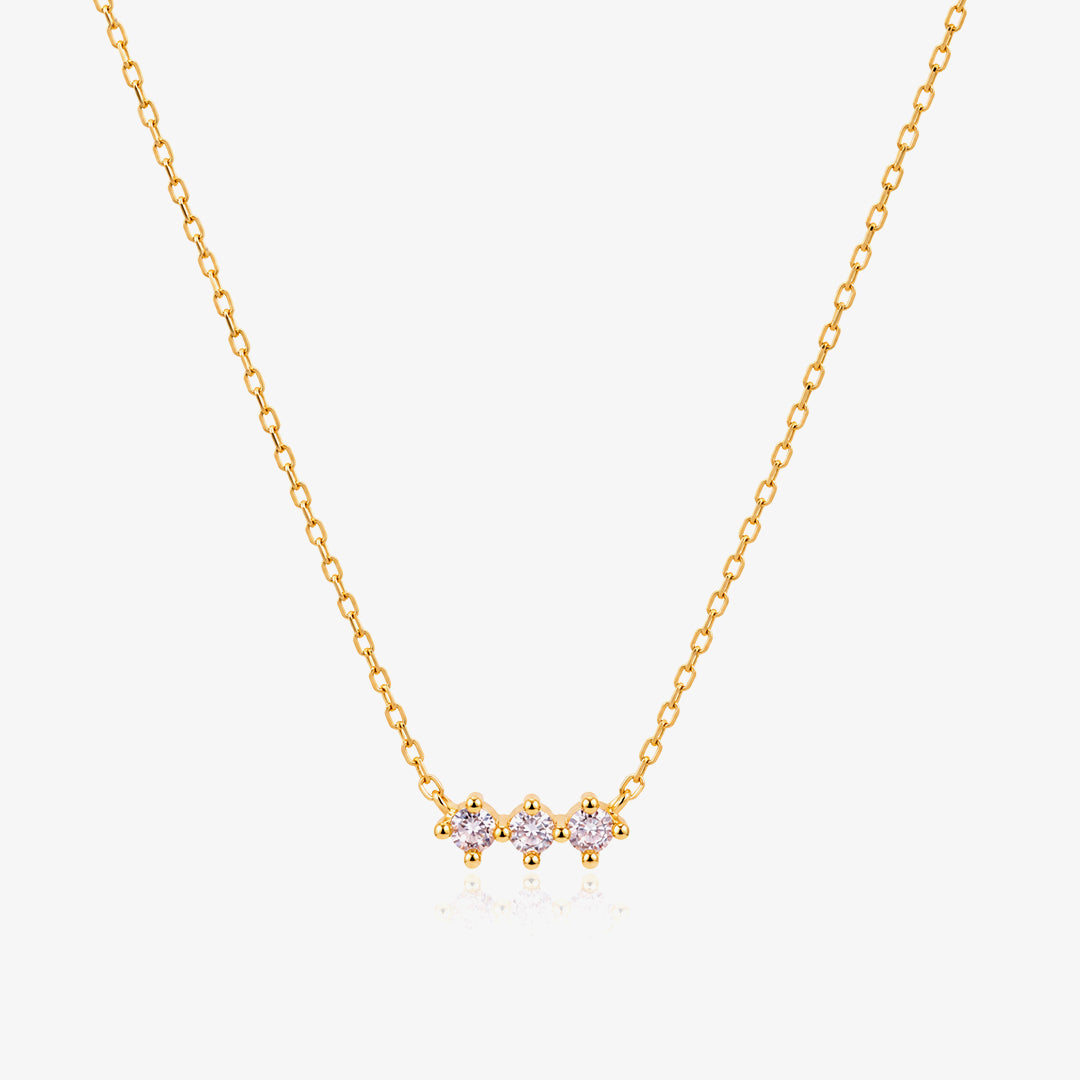 Triple stone necklace