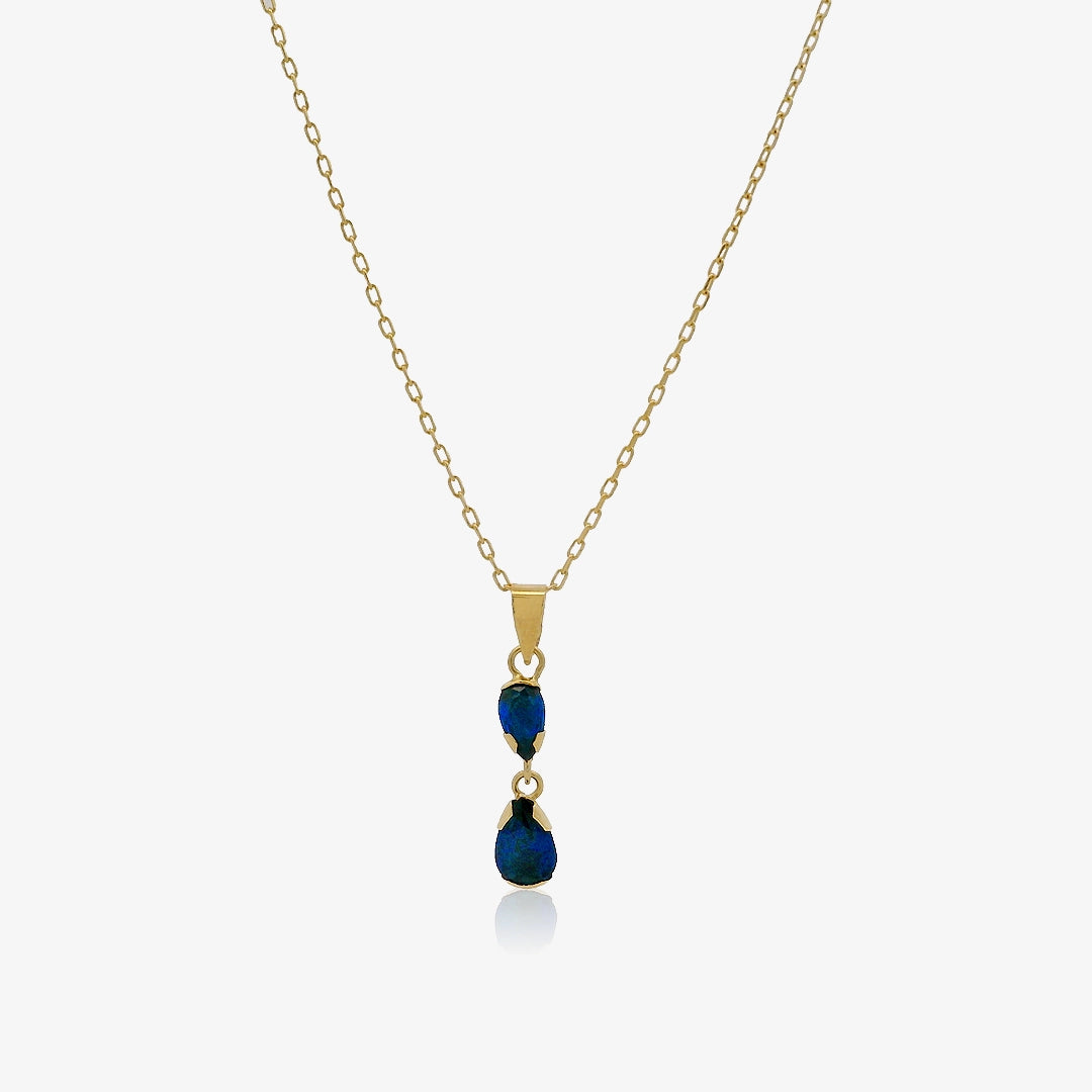 Collar gotas azules