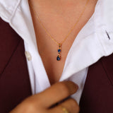 Blue drops necklace