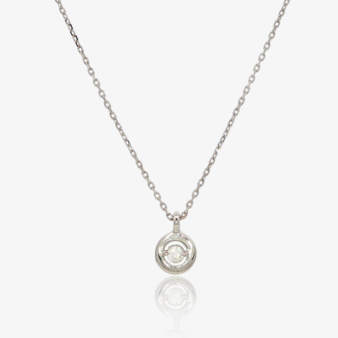 Diamond Round Necklace.