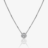 Chaton diamond necklace