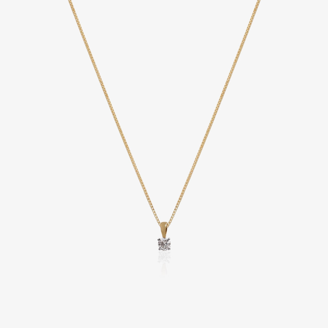Collar Diamante 4 Garras