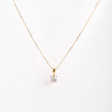 4 Claw Diamond Necklace