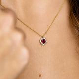 Collar Rubi y diamantes