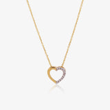 Collar Corazón diamantes.