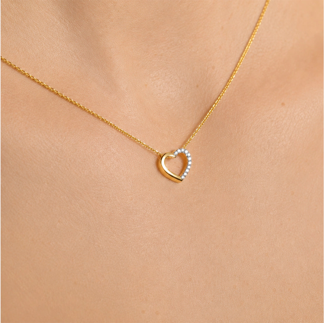 Collar Corazón diamantes