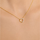 Collar Corazón diamantes