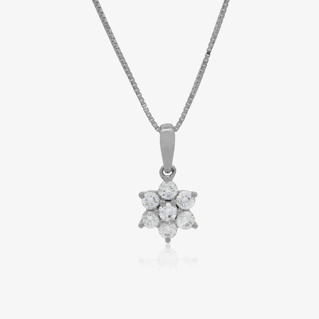 Collar Flor Diamantes